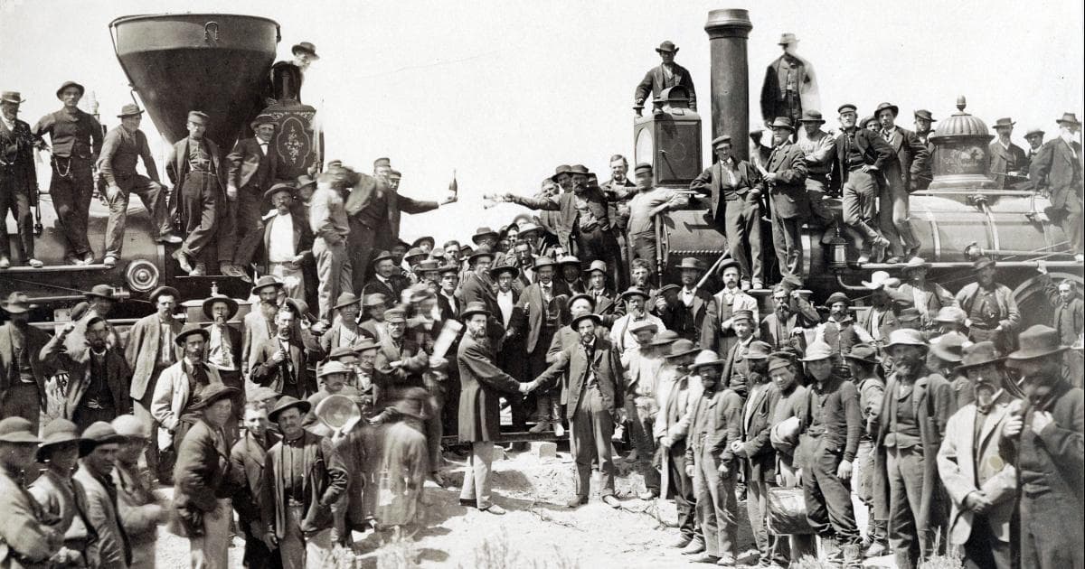 On May 10, 1869, two railroads met in the middle of nowhere—and changed the nation forever.