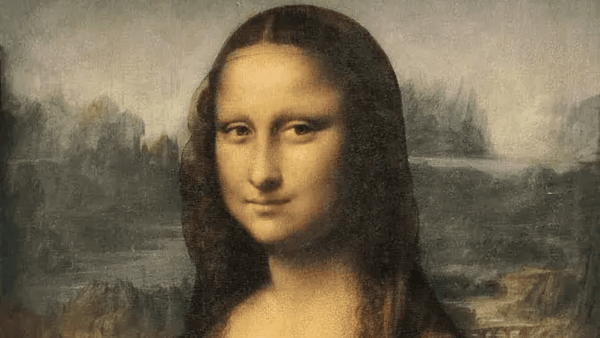 The Mona Lisa, Leonardo’s iconic portrait known for its elusive smile and sfumato technique.