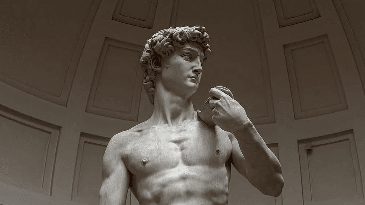 Michelangelo’s iconic sculpture of David stands as a symbol of Renaissance humanism, strength, and artistic perfection carved in marble.