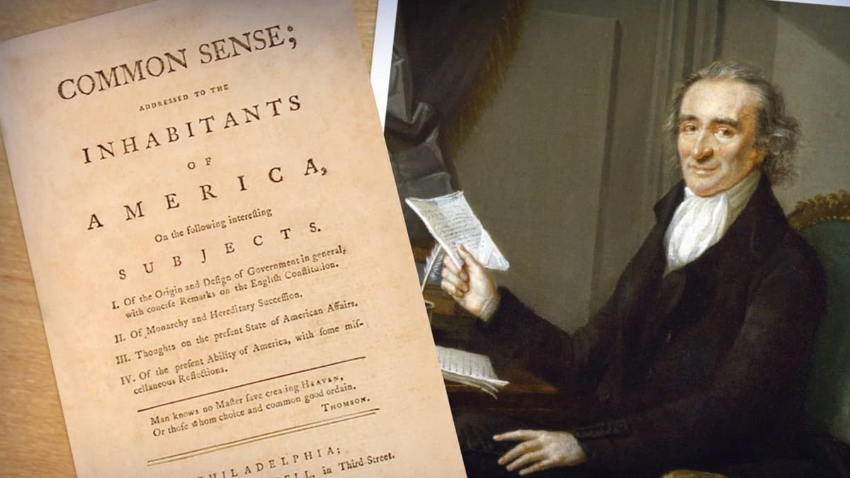 Illustration of Thomas Paine, radical political writer and revolutionary thinker